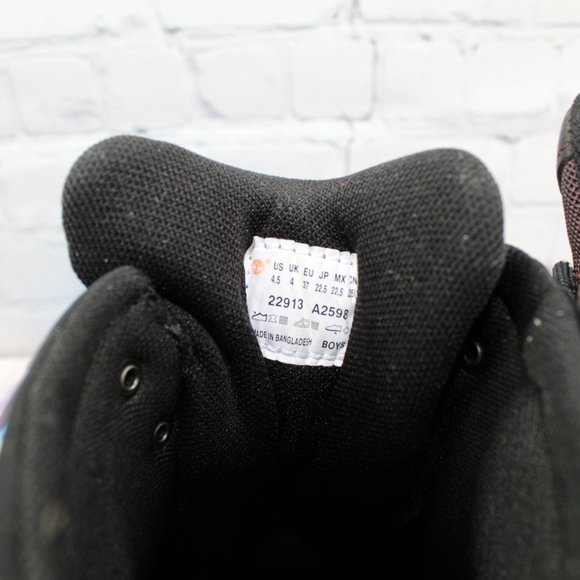 Timberland Black Leather Lace-up Back Road Trail Hiker Boots Size US 4.5 - Picture 6 of 9